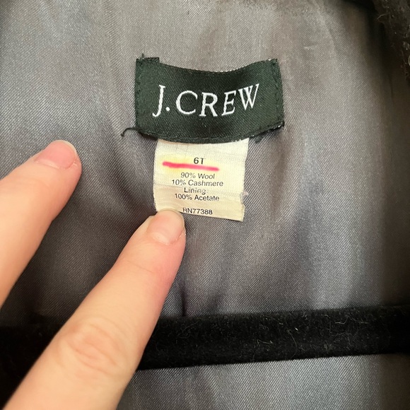 J. Crew Classic Black Pea Coat - Picture 3 of 5
